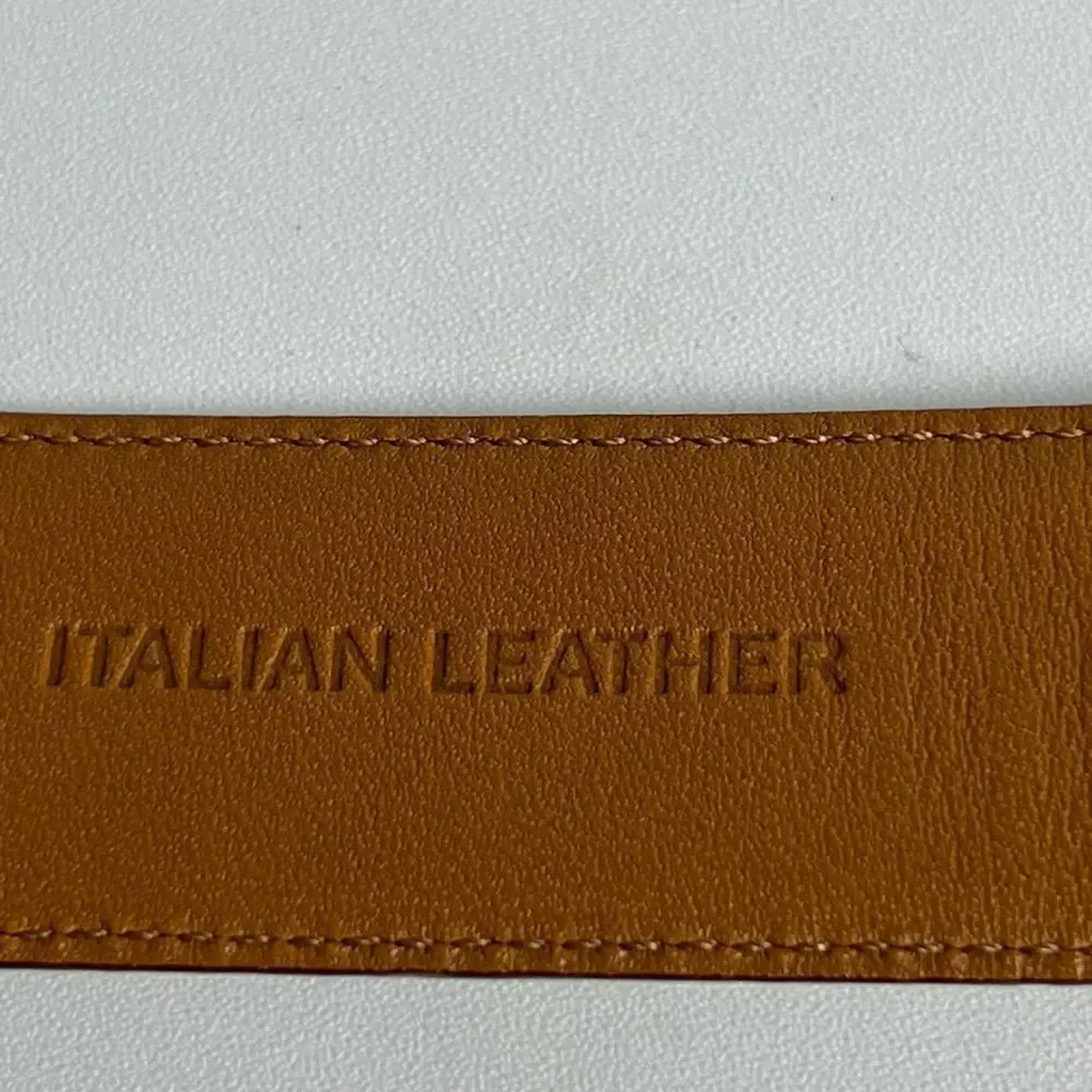 Lauren Ralph Lauren Brown Coqnac Italian Leather Belt Size M Crocodile Print